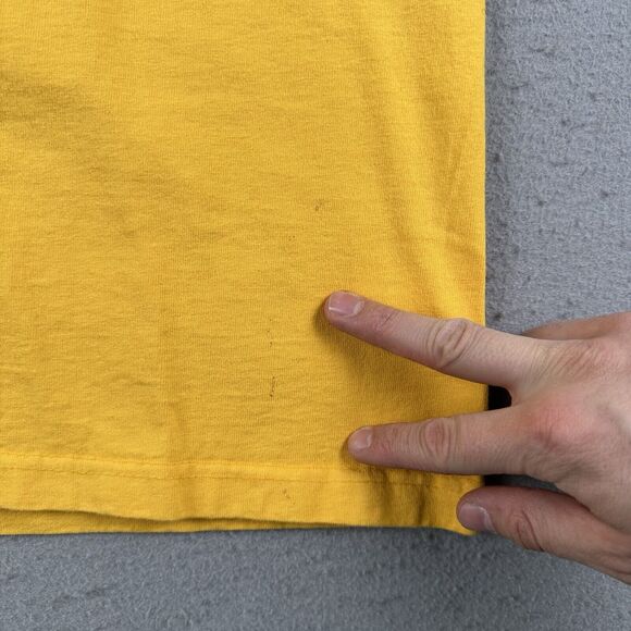 Vintage 1993 Guess Shirt Men’s Medium Yellow Los Angeles California Short Sleeve - Picture 3 of 16